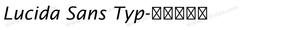 Lucida Sans Typ字体转换